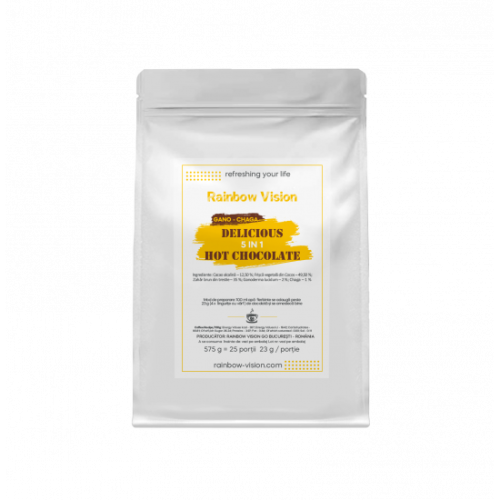 Hot Chocolate 5in1 Gano Chaga – 575g – 25 portii - imagine 1